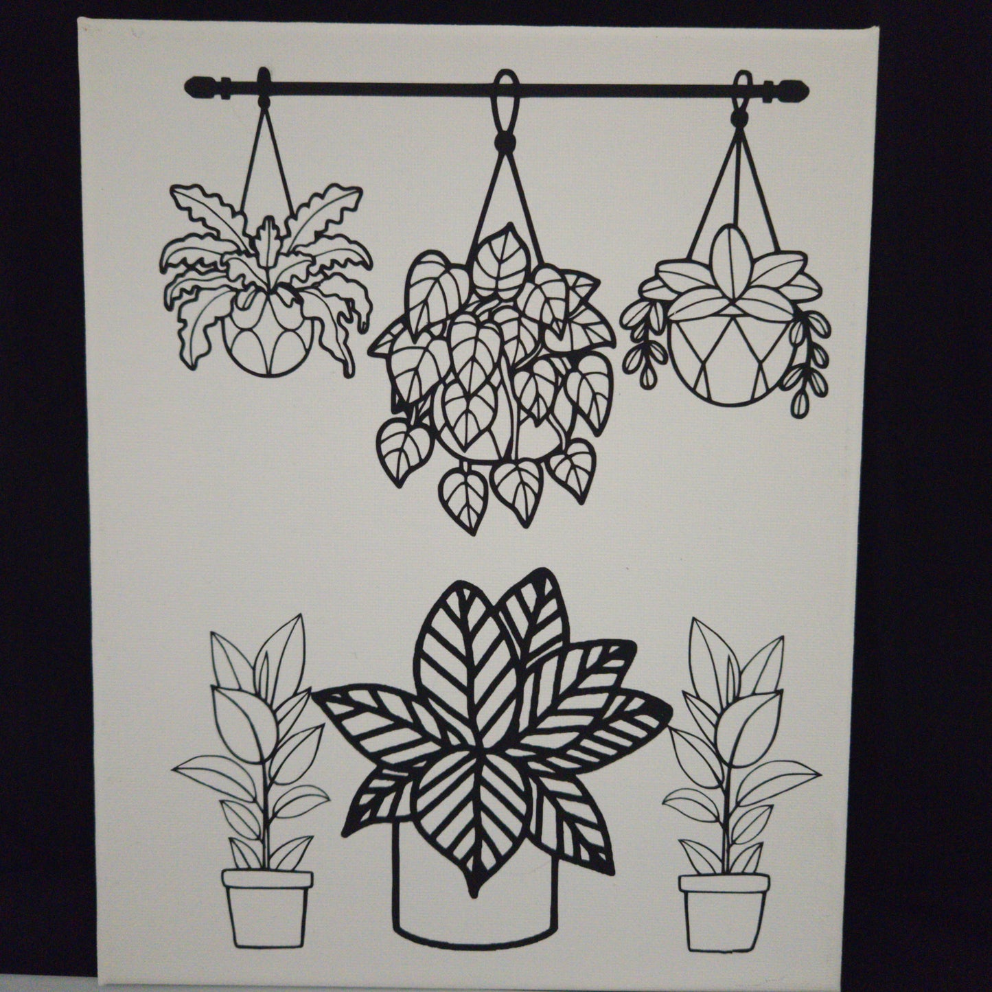 Plant Pre-printed Canvas 8x10