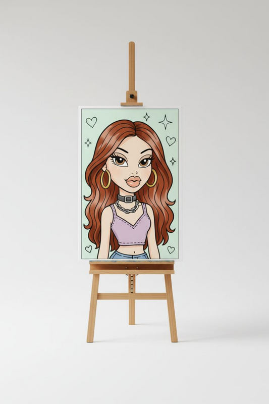 Bratz Pre printed paint canvas 5x7