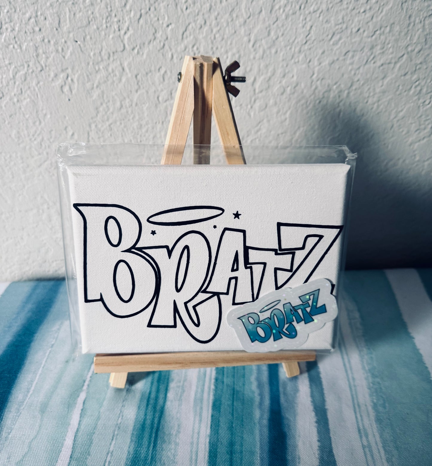 Bratz pre printed paint canvas 5x7