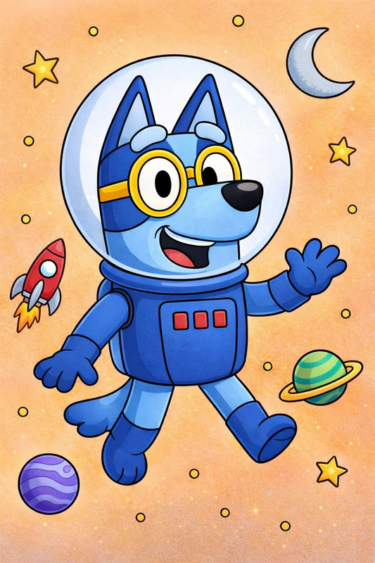Paint Kit Space Bluey 5x7