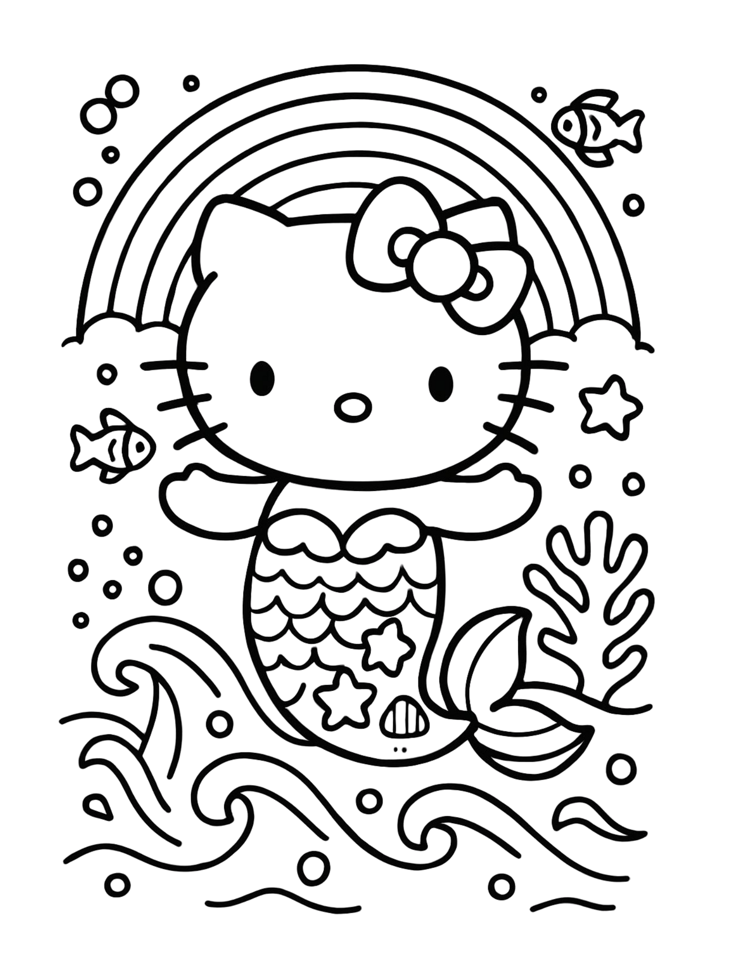 Digital Image Mermaid Hello Kitty