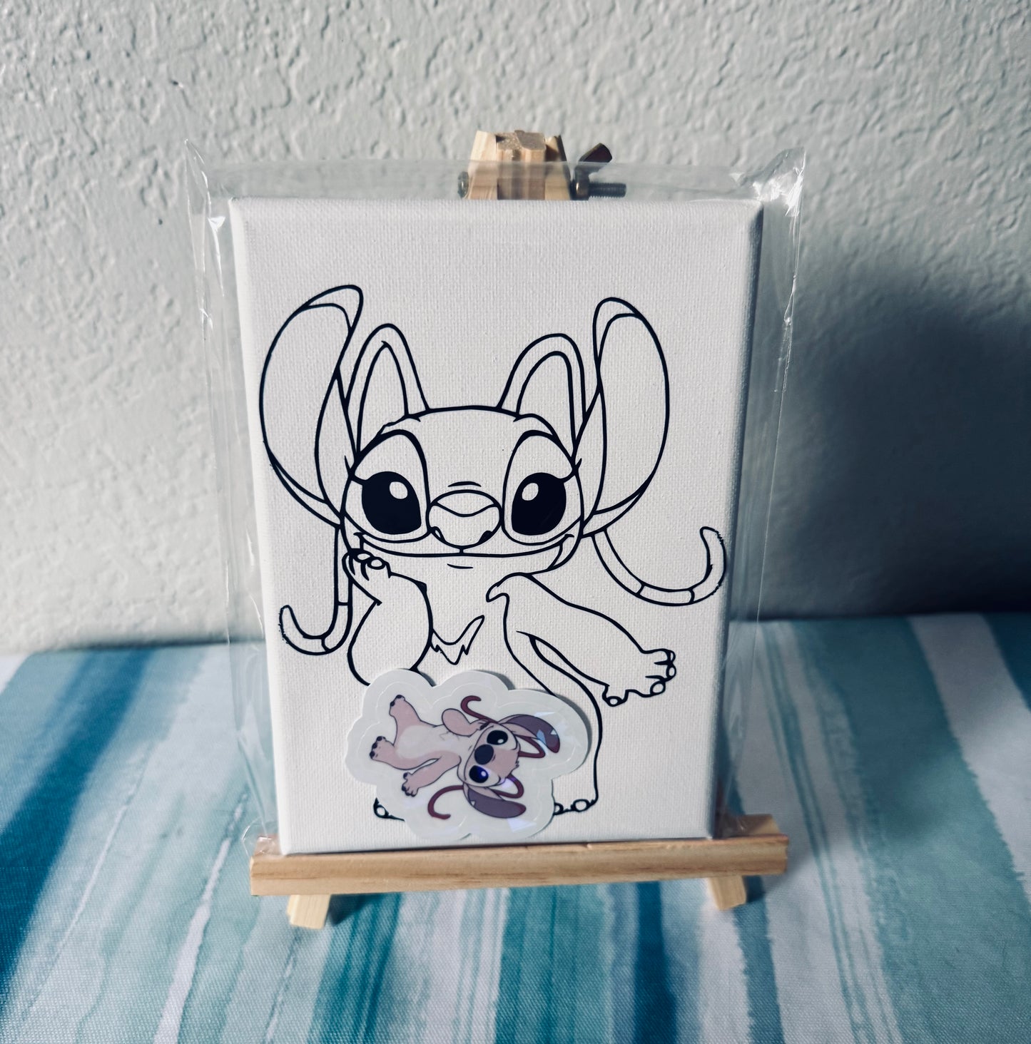 Angel pre printed paint canvas 5x7