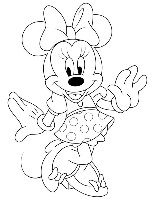 Minnie Mouse pre printed canvas 5x7