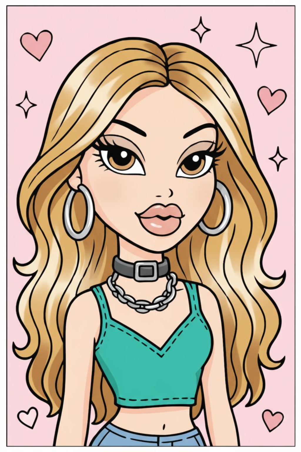 Bratz Pre printed paint canvas 8x10