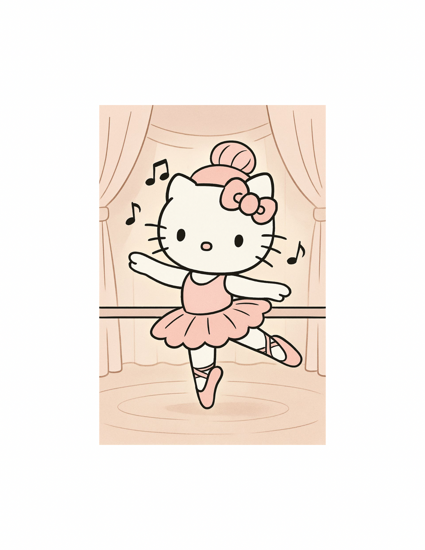 Paint Kit Hello kitty ballerina 8x10