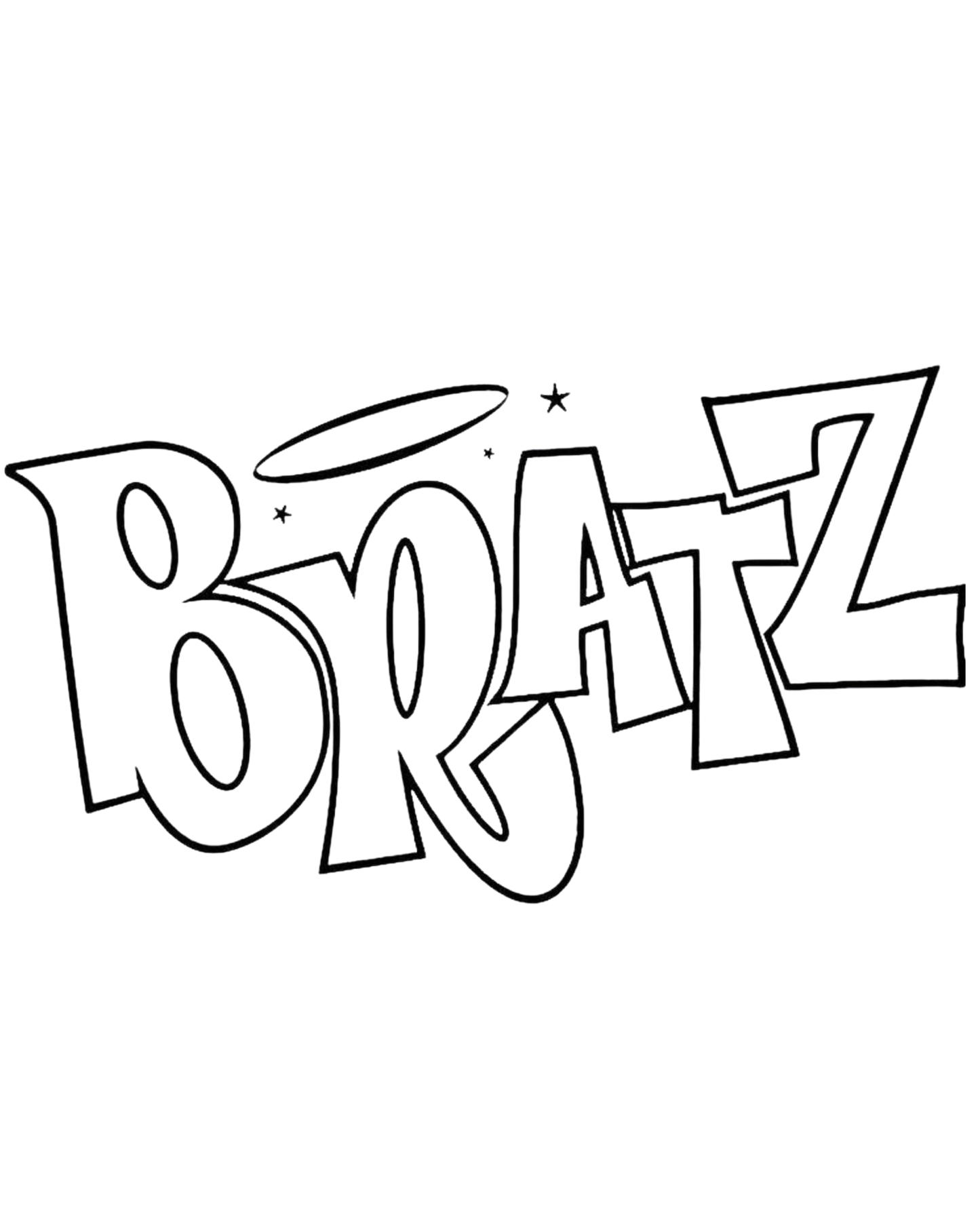 Bratz pre printed canvas 8x10