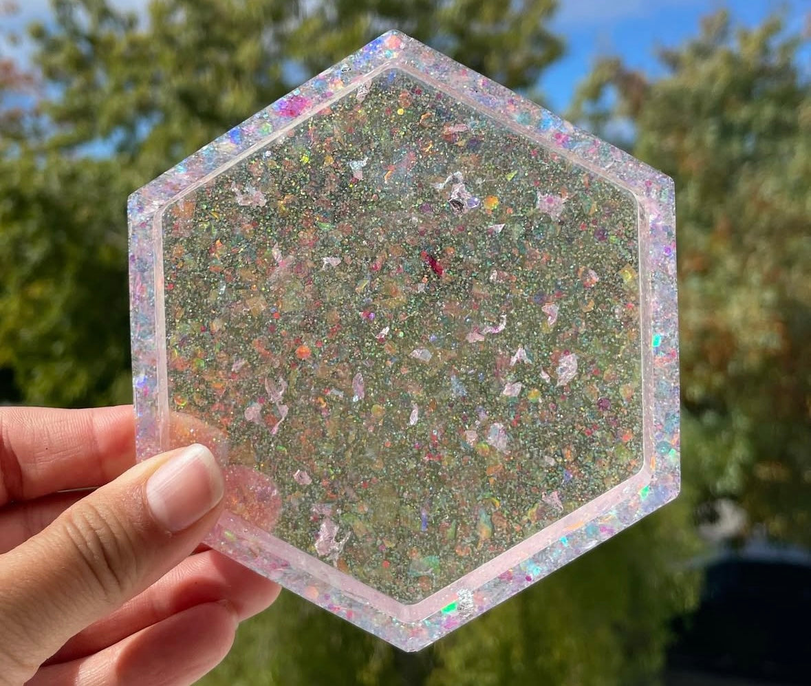 Resin jewelry holder/coaster