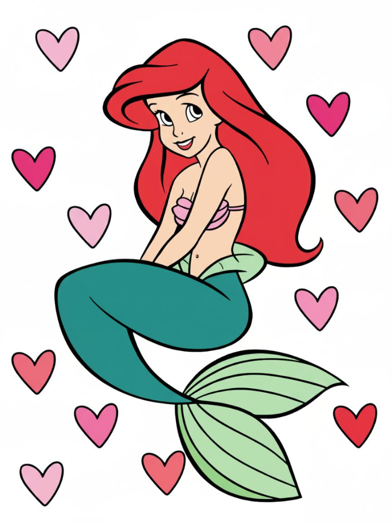 Pre-printed mermaid paint canvas 5x7