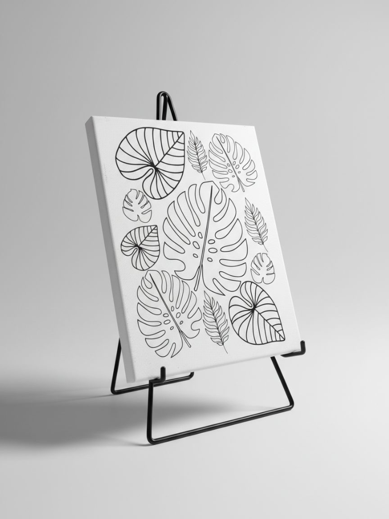 Paint Kit, Monstera 8x10