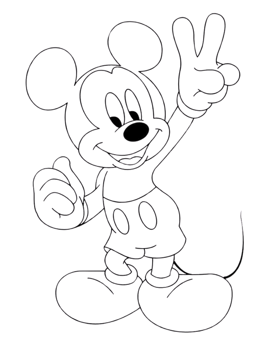 Mickey Mouse pre printed paint canvas 5x7
