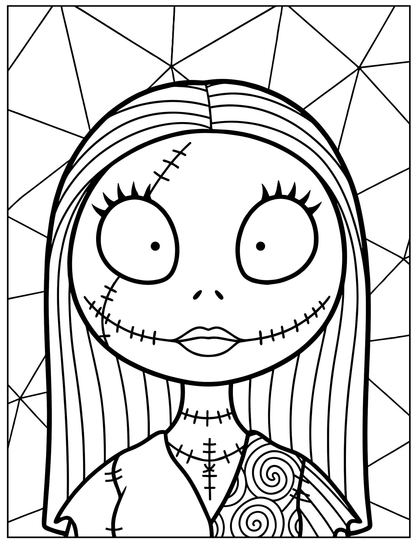Sally Pre-printed paint canvas 5x7