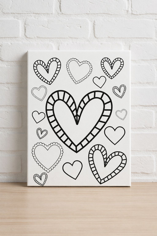 Paint Kit Hearts 5x7