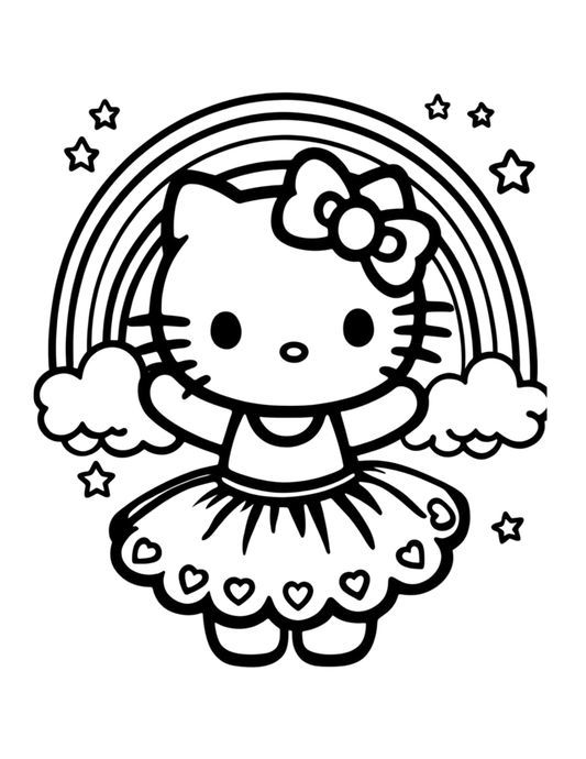 Hello Kitty pre printed paint canvas 5x7